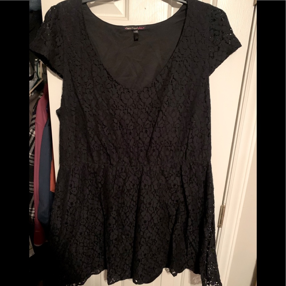 Plus Size Black Lace Dress